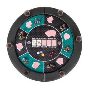 6-Player Foldable Round Poker & Blackjack Table Top