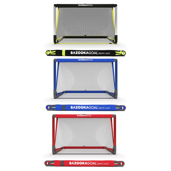 Bazooka Pop-Up Football Goals – Aluminium, All Colours & Sizes