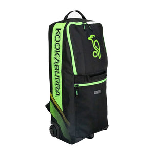 Kookaburra WD6000 Junior Wheelie Duffle Cricket Bag – Hybrid Carry & Roll Design – Black/Green