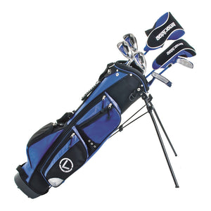 Longridge Boys Challenger 7pc Blue Golf Club Set with Stand Bag
