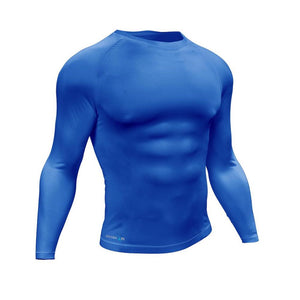 Precision Essential Compression & Thermal Baselayer Long Sleeve Shirt – Adult – Blue