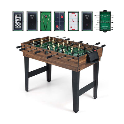 10-in-1 Multi Games Table with Interchangeable Playing Surfaces