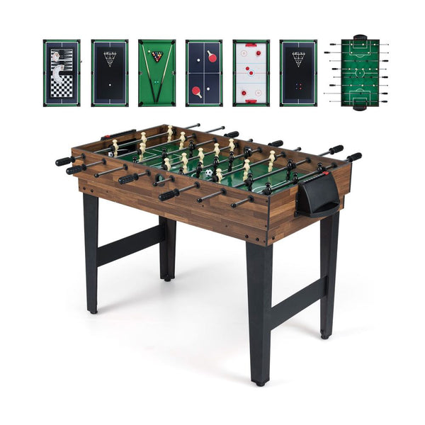 10-in-1 Multi Games Table with Interchangeable Playing Surfaces