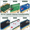 10-in-1 Multi Games Table with Stackable Playing Surfaces
