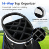 14-Way Golf Cart Bag with Cooler Pocket & Rain Hood