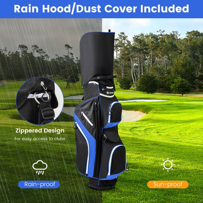 14-Way Golf Cart Bag with Cooler Pocket & Rain Hood