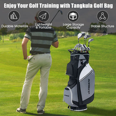 14-Way Golf Cart Bag with Full-Length Dividers & Cooler Pocket