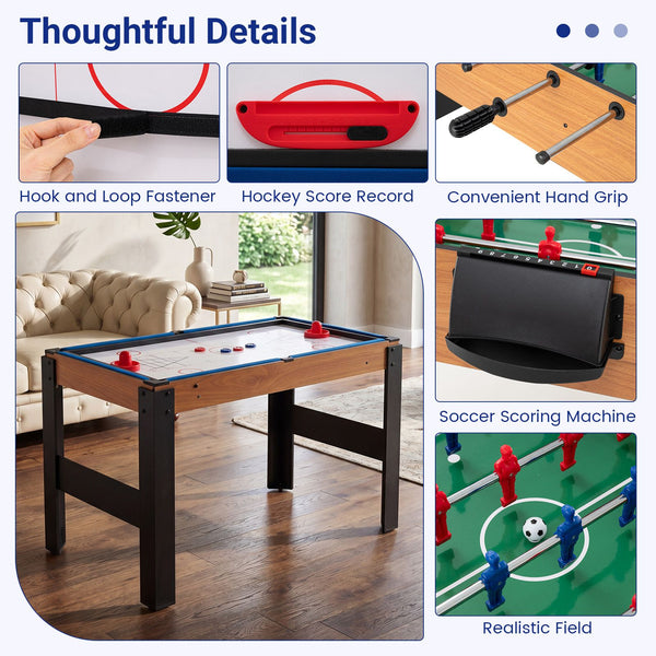 14-in-1 Multi Games Combo Table with Interchangeable Playing Surfaces