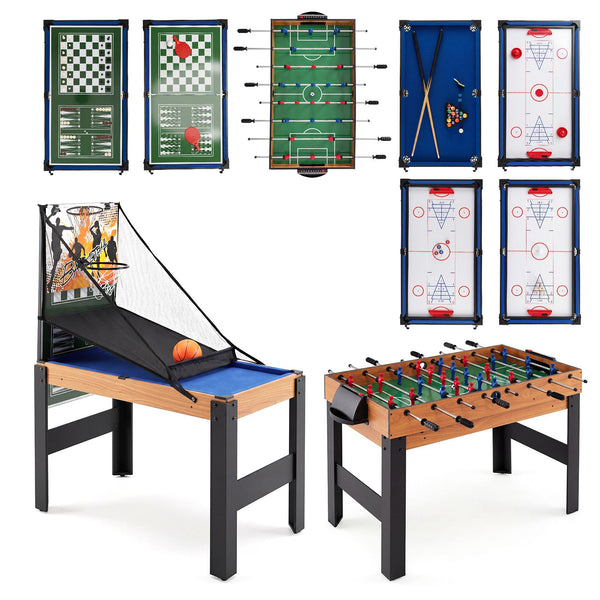 14-in-1 Multi Games Combo Table with Interchangeable Playing Surfaces