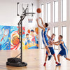 16-Level Adjustable Basketball Hoop with Weight Bag & Wheels