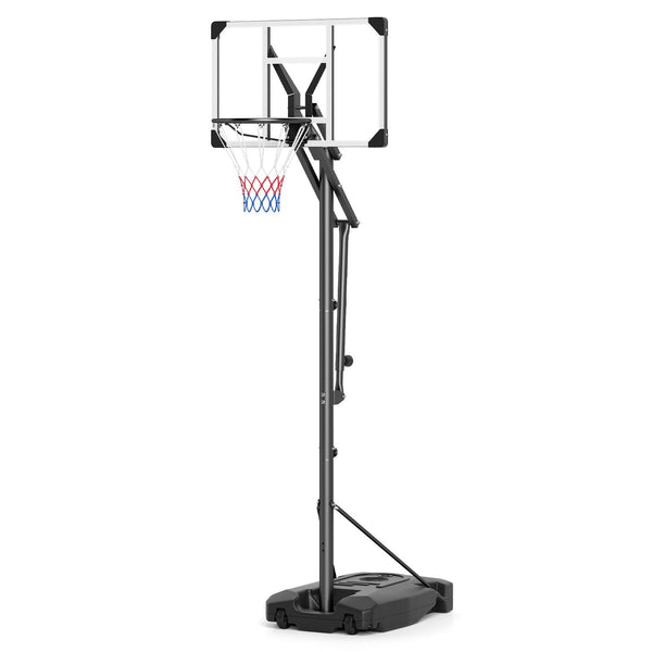 16-Level Adjustable Basketball Hoop with Weight Bag & Wheels