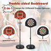 2-in-1 Kids Basketball Hoop & Magnetic Dart Board Set