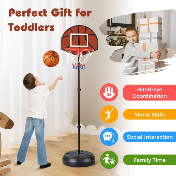 2-in-1 Kids Basketball Hoop & Magnetic Dart Board Set