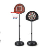 2-in-1 Kids Basketball Hoop & Magnetic Dart Board Set