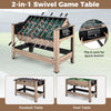 2-in-1 Swivel Games Table with Table Football & Pool