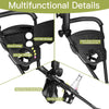 3-Wheel Folding Golf Push Cart with Adjustable Handle & Foot Brake
