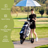 3-Wheel Folding Golf Push Cart with Adjustable Handle & Foot Brake