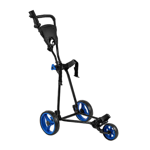 3-Wheel Folding Golf Push Cart with Adjustable Handle & Foot Brake