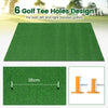 3-in-1 Golf Practice Hitting Mat with Alignment Sticks