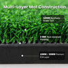 3-in-1 Golf Practice Hitting Mat with Alignment Sticks