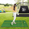 3-in-1 Golf Practice Hitting Mat with Alignment Sticks