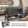 3-in-1 Swivel Games Table with Table Football, Pool & Table Tennis