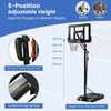 44-Inch Basketball Hoop with Quick-Lift Height Adjustment