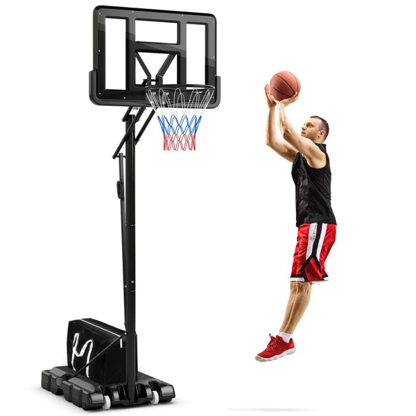 44-Inch Basketball Hoop with Quick-Lift Height Adjustment