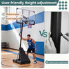 44-Inch Basketball Hoop with Rebound Plate & Crank Height Adjustment