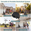 44-Inch Basketball Hoop with Rebound Plate & Crank Height Adjustment