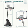 44-Inch Basketball Hoop with Rebound Plate & Crank Height Adjustment