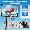 44-Inch Portable Basketball Hoop with Adjustable Height & Training Rebounder