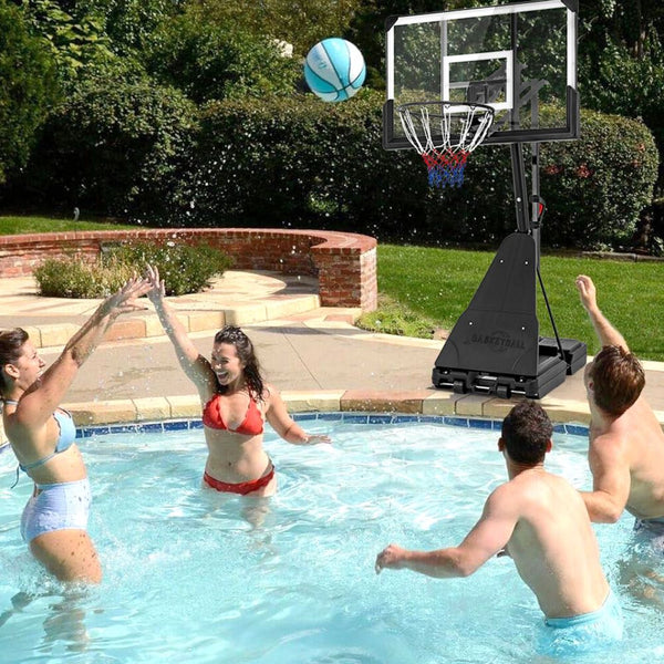 44-Inch Portable Basketball Hoop with Adjustable Height & Training Rebounder