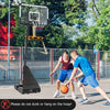 44-Inch Portable Basketball Hoop with Adjustable Height & Training Rebounder