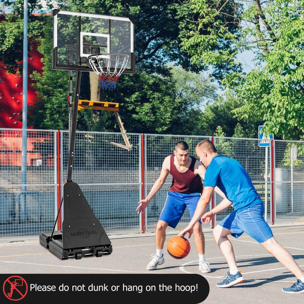 44-Inch Portable Basketball Hoop with Adjustable Height & Training Rebounder