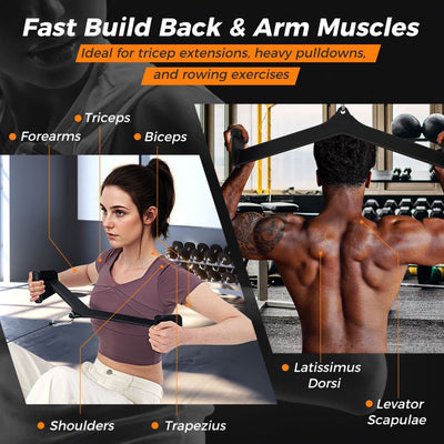 5-Piece LAT Pulldown Cable Attachment Set for Home & Commercial Gyms
