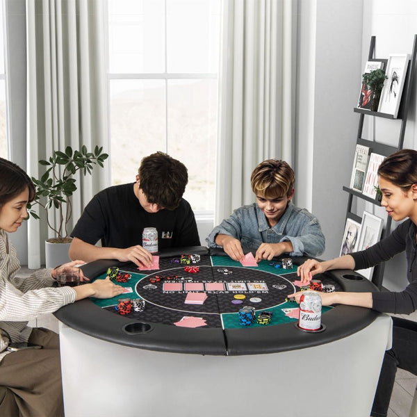 6-Player Foldable Round Poker & Blackjack Table Top