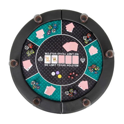 6-Player Foldable Round Poker & Blackjack Table Top