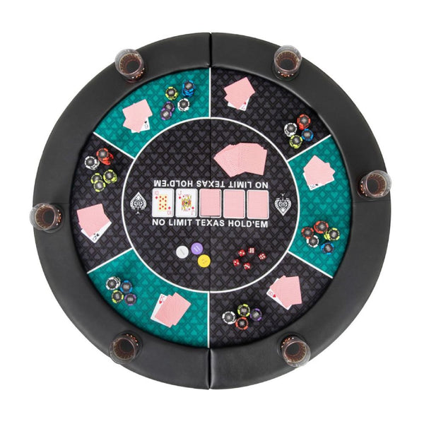 6-Player Foldable Round Poker & Blackjack Table Top