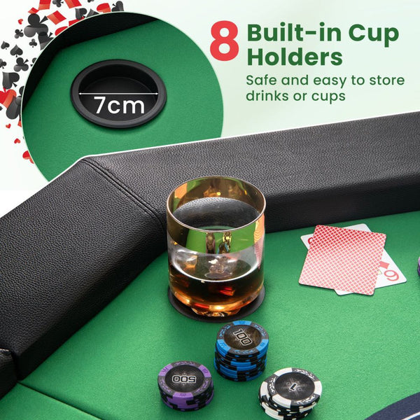 8-Player Folding Octagonal Poker Table