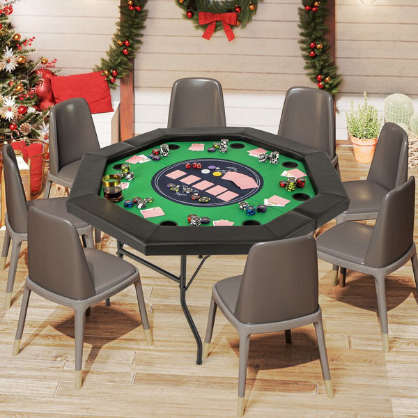 8-Player Folding Octagonal Poker Table