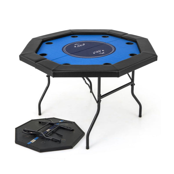8-Player Folding Octagonal Poker Table