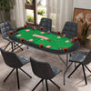 8-Player Folding Poker Table with Padded Armrests