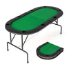 8-Player Folding Poker Table with Padded Armrests
