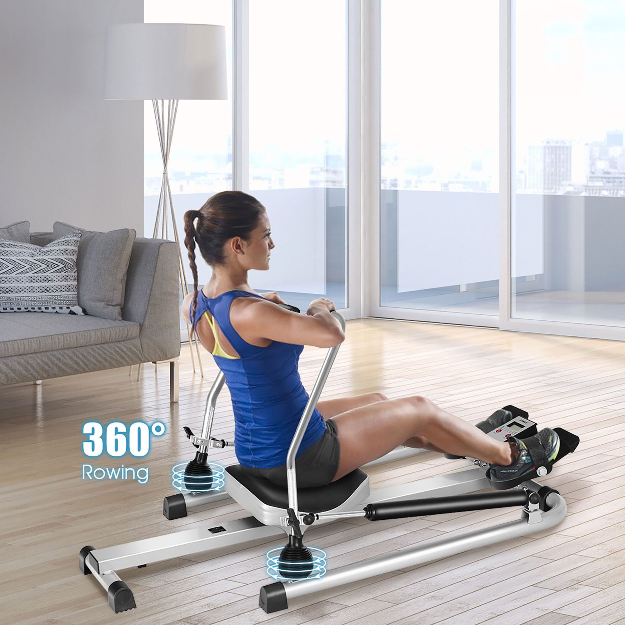 Open Rowing Monitor Adjustable Hydraulic Rowing Machine with LCD Monitor – SHOPIFIT