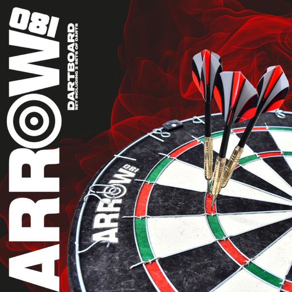 Arrow180 Bristle Dartboard Set with Steel Tip Darts