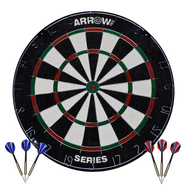 Arrow180 Bristle Dartboard Set with Steel Tip Darts