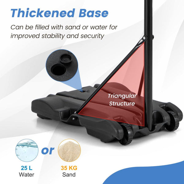 Backboard-Free Basketball Hoop with Adjustable Regulation Height