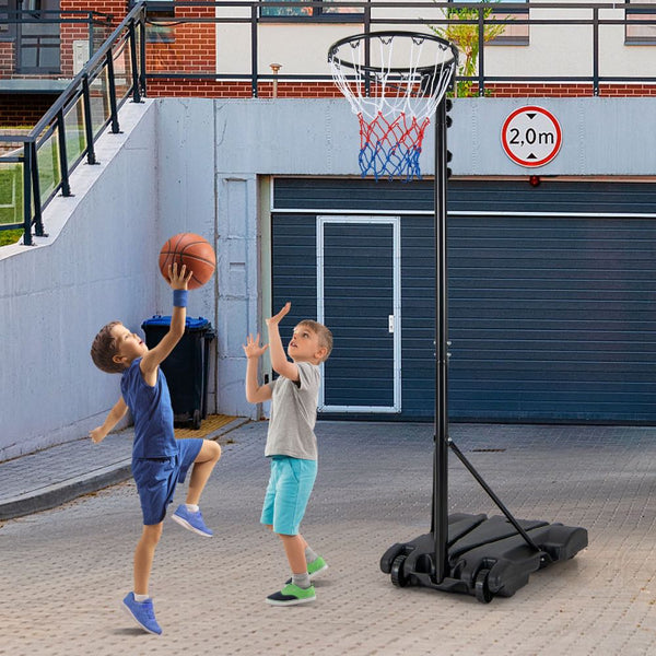 Backboard-Free Basketball Hoop with Adjustable Regulation Height