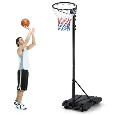 Backboard-Free Basketball Hoop with Adjustable Regulation Height